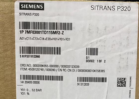 7MF0300-1TD1-5MF2-Z A00+E00+C11+H02 SIEMENS गेज दबाव के लिए ट्रांसमीटर