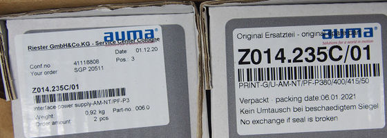 Auma Z014.235C-01 पावर बोर्ड एक्ट्यूएटर स्पेयर पार्ट मरम्मत और प्रतिस्थापन