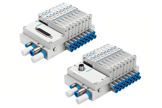 Festo VTUG-10-VRPT-B1T-Q10B-UB-QH6SU-16K+TTSC मल्टी-पिन प्लग या फील्डबस कनेक्शन के साथ वाल्व जनरेटर VTUG