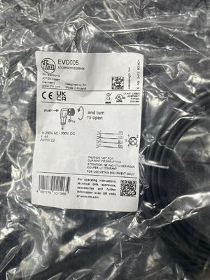 मादा कॉर्डसेट IFM EVC005 ADOAH040MSS0005H04 तेल और शीतलता के प्रतिरोधी