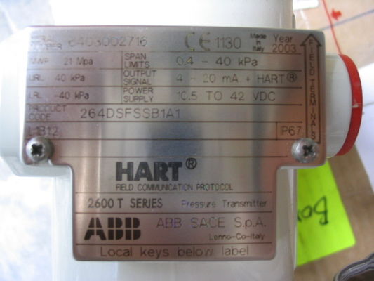 ABB 264DSFSSB1A1 2600 T सीरीज प्रेशर ट्रांसमीटर NAMUR माउंटिंग और इष्टतम प्रक्रिया नियंत्रण के लिए FDI-/FDT- प्रौद्योगिकी