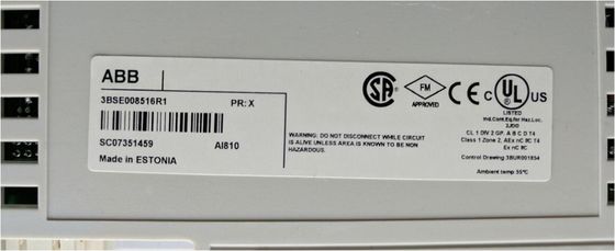 ABB 3BSE008516R1 AI810 एनालॉग इनपुट मॉड्यूल 12बिट हार्ट संचार