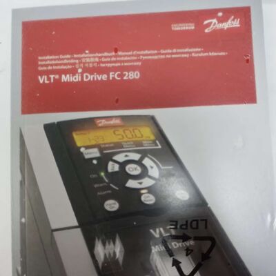 Danfoss FC-280P4K0T4E20H2BXCXX VLT Midi Drive 4kW 380-480V प्रोफैबस एसी फ्रीक्वेंसी कन्वर्टर