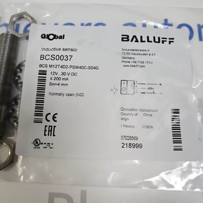 BALLUFF BCS M12T4D2-PSM40C-S04G कैपेसिटिव निकटता सेंसर