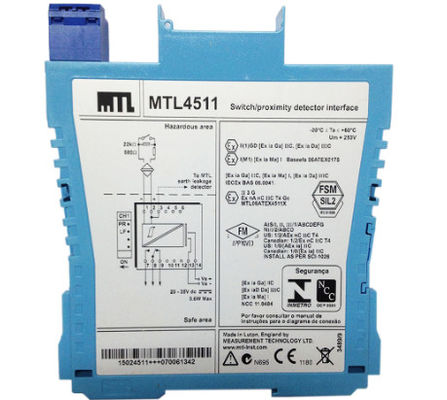MTL4511 MTL Instruments Switch/Proximity Detector 1-चैनल इंटरफेस, लाइन गलती का पता लगाने के साथ