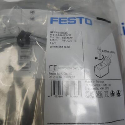 Festo NEBV-Z4WA2L-R-E-2 सोलेनोइड वाल्व कनेक्टिंग केबल