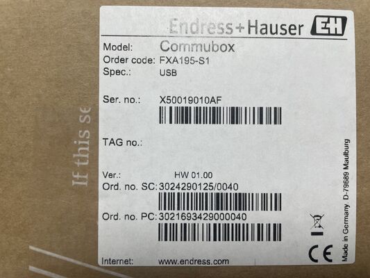 E+H FXA195-S1 कम्युबॉक्स आंतरिक रूप से सुरक्षित USB/HART मॉडेम