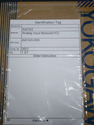 YOKOGAWA AAI143-H00 16-चैनल आइसोलेटेड एनालॉग इनपुट मॉड्यूल